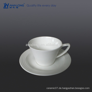 280ml mittleres Volumen feines Knochen China Qualitätsgarantie Espresso Kaffeetassen und Untertasse